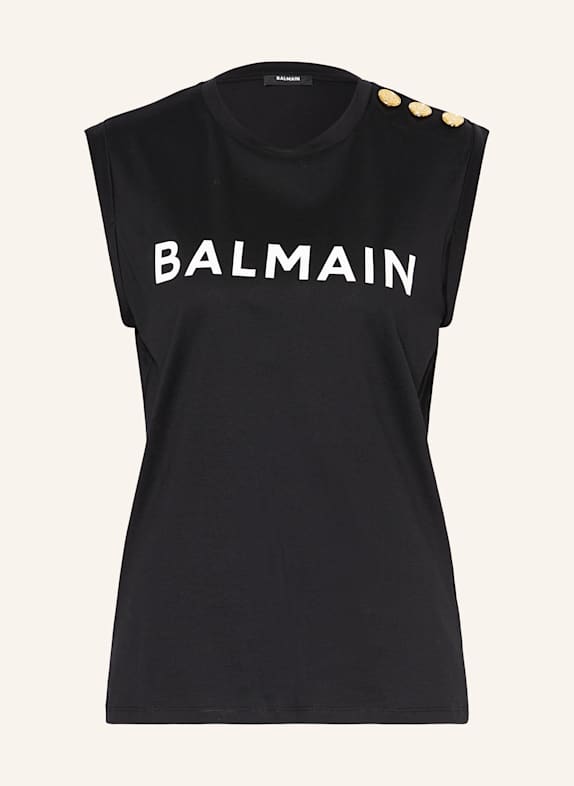 BALMAIN Top SCHWARZ/ WEISS