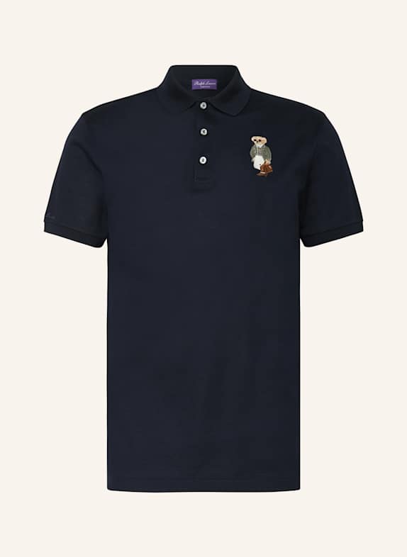 RALPH LAUREN PURPLE LABEL Piqué-Poloshirt DUNKELBLAU