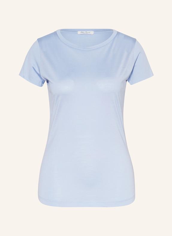 Stefan Brandt T-Shirt aus Seide HELLBLAU