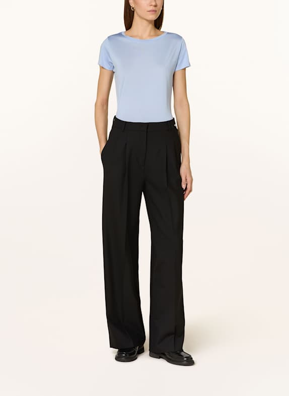 Stefan Brandt T-shirt made of silk LIGHT BLUE