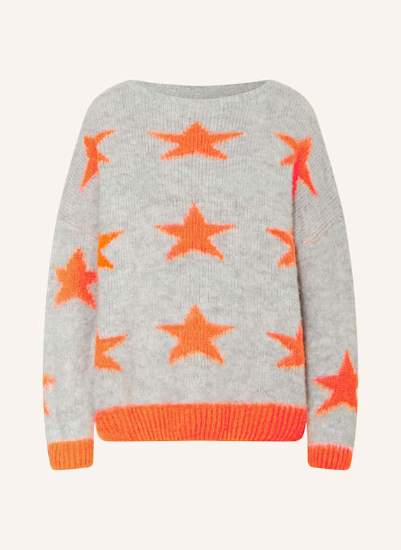 miss goodlife Pullover HELLGRAU/ NEONORANGE