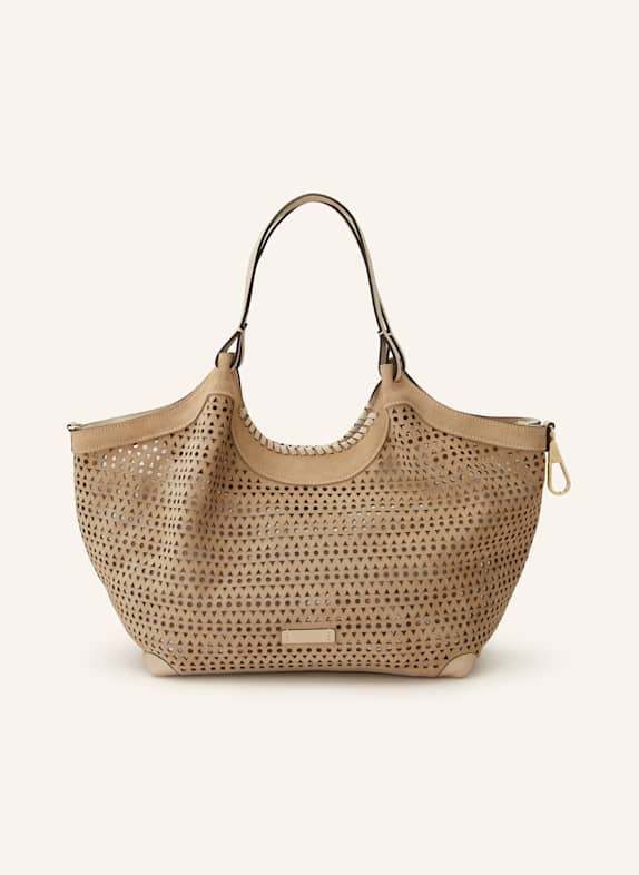 GIANNI CHIARINI DUA XL shoulder bag with pouch LIGHT BROWN