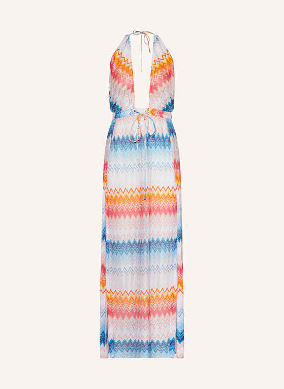 MISSONI Strandkleid HELLBLAU/ ORANGE/ PINK