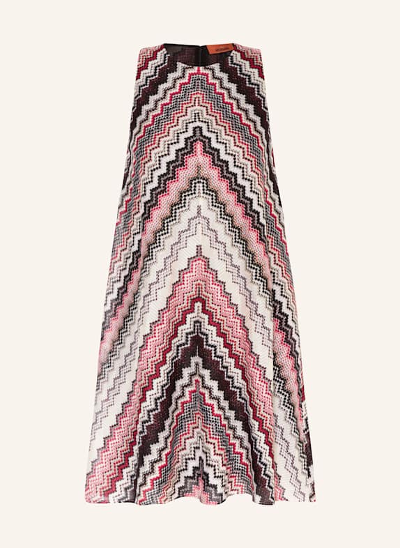 MISSONI Strickkleid mit Glitzergarn SCHWARZ/ WEISS/ ROT