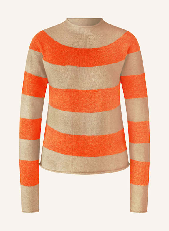 oui Pullover BEIGE/ ORANGE