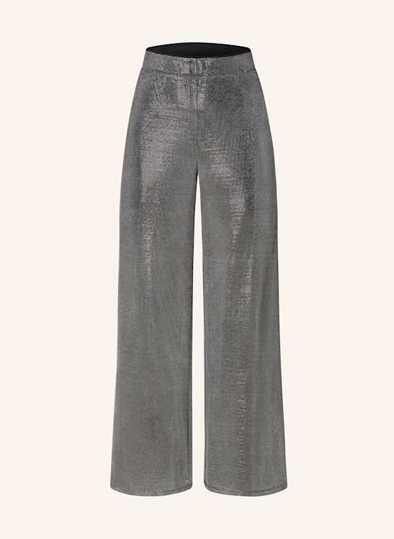 oui Marlenehose mit Glitzergarn SILBER