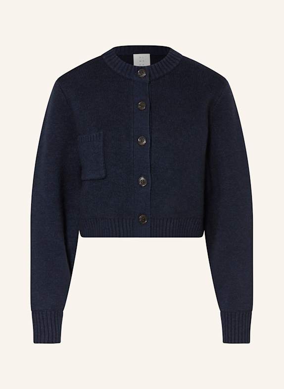 ALMADA LABEL ZOZO cropped cardigan with cashmere DARK BLUE