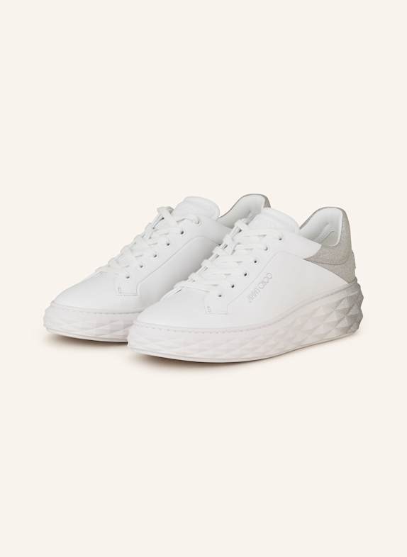 JIMMY CHOO Sneaker DIAMOND MAXI WEISS/ SILBER