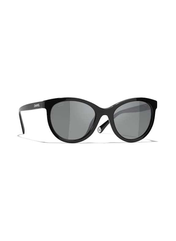 CHANEL Katzenaugenförmige Sonnenbrille C50148 - SCHWARZ/ SCHWARZ POLARISIERT