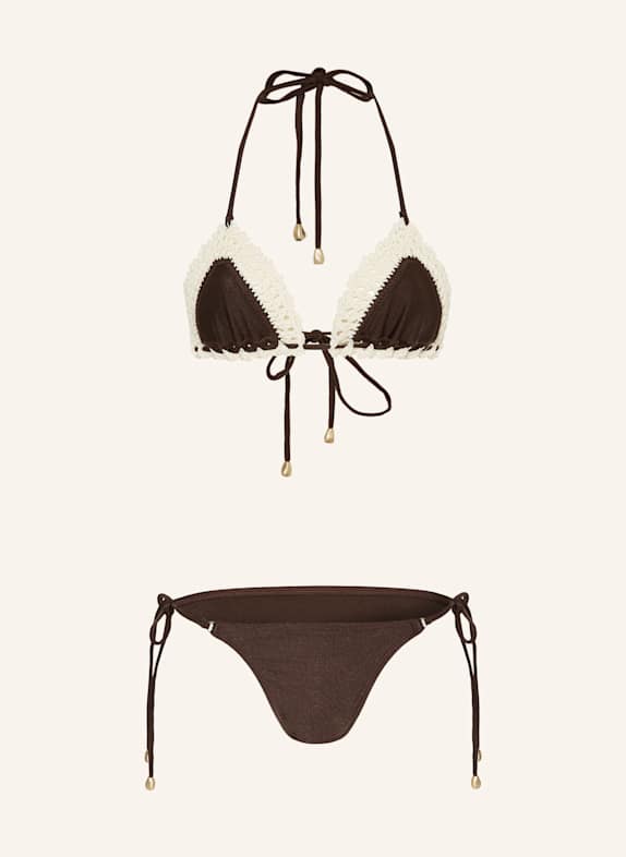 ZIMMERMANN Triangel-Bikini ACACIA DUNKELBRAUN/ ECRU