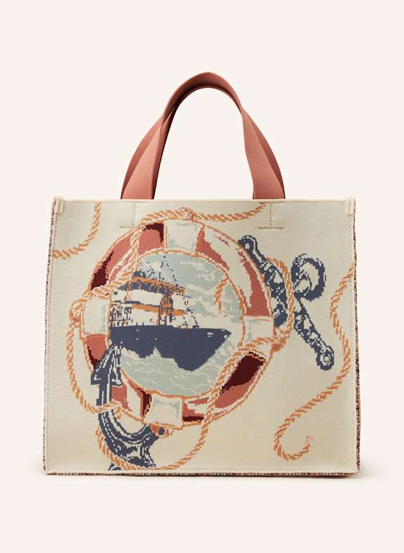ZIMMERMANN Shopper MEDIUM CREME/ HELLORANGE/ DUNKELBLAU