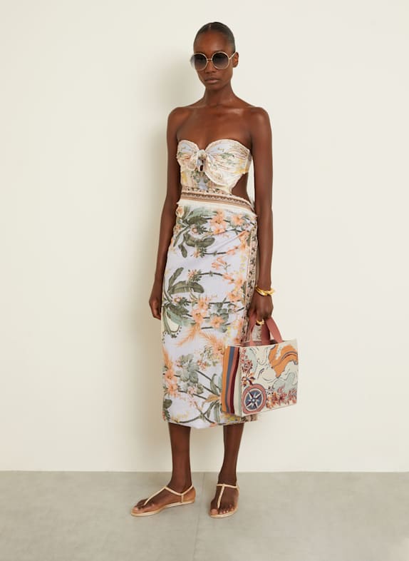 ZIMMERMANN Shopper MEDIUM CREME / HELLORANGE / DUNKELBLAU