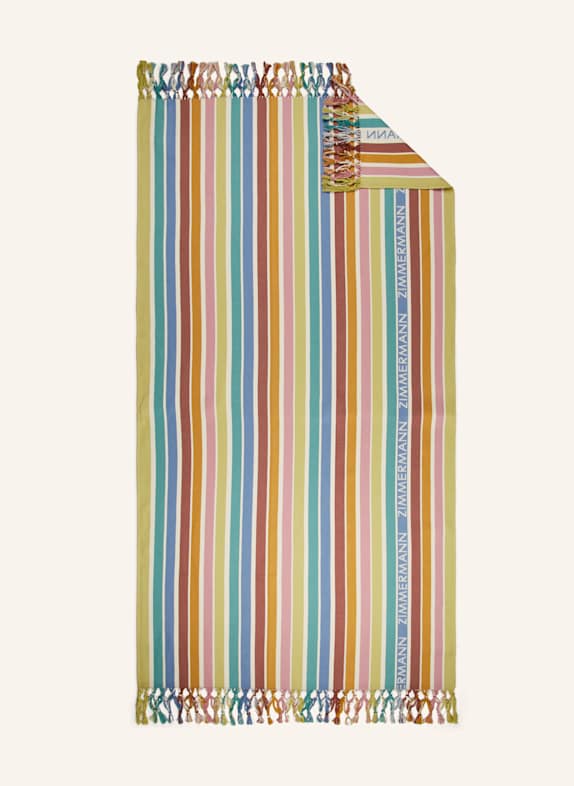 ZIMMERMANN Beach towel BLUE/ GREEN/ CREAM