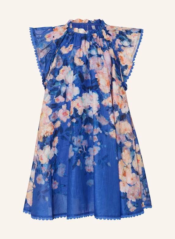 ZIMMERMANN Kleid EVERLEY BLAU/ HELLROSA/ NUDE