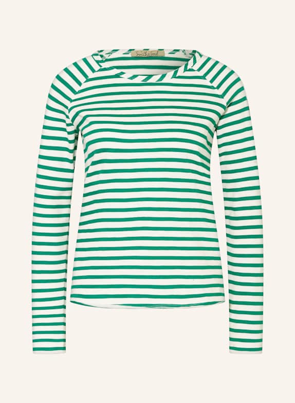 Smith & Soul Long sleeve shirt GREEN/ CREAM