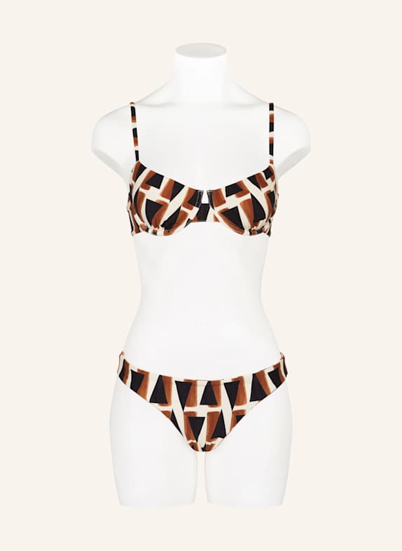 SEAFOLLY Bikini top met beugels SECRET GARDEN ZWART / CRÈME / BRUIN