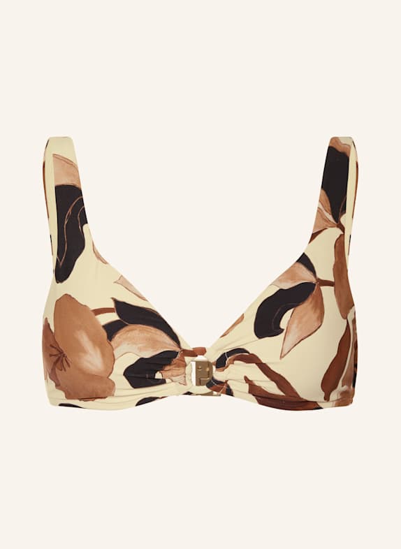 SEAFOLLY Bralette-Bikini-Top SECRET GARDEN SCHWARZ/ CREME/ BRAUN