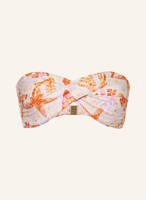 SEAFOLLY Bandeau-Bikini-Top LA MER WEISS/ ORANGE/ PINK