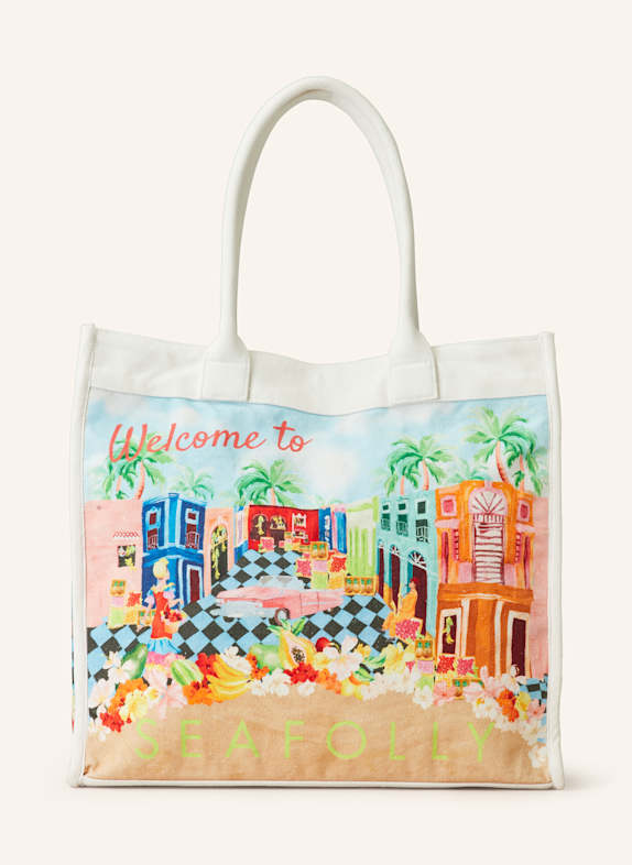 SEAFOLLY Strandtasche CUBA WEISS/ HELLBLAU/ PINK