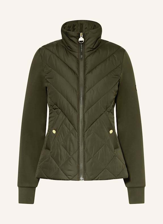 BARBOUR INTERNATIONAL Steppjacke NATALIA im Materialmix DUNKELGRÜN