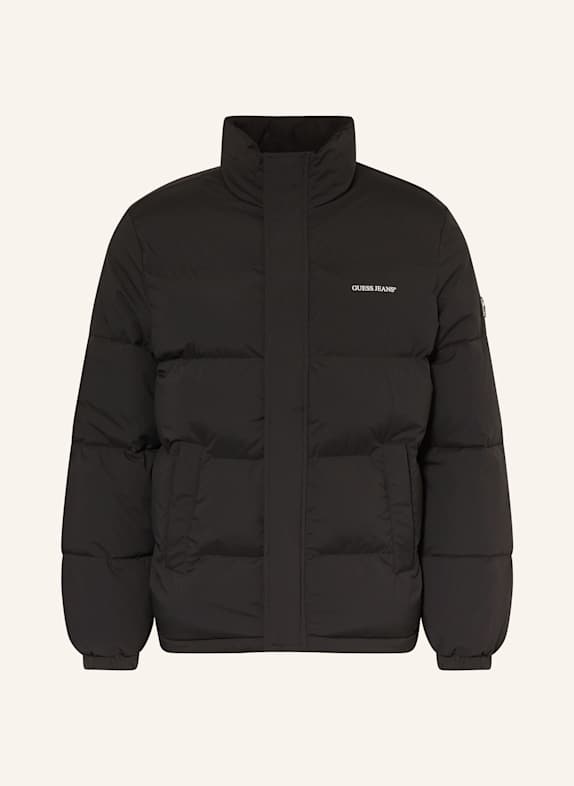 GUESS JEANS Quilted jacket BLACK