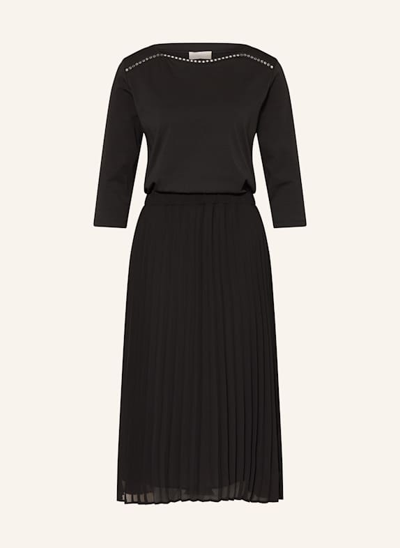 LIU JO Kleid im Materialmix mit 3/4-Arm SCHWARZ