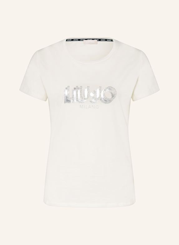 LIU JO T-Shirt mit Schmucksteinen ECRU