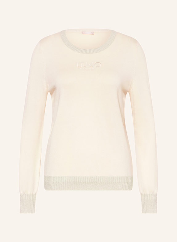 LIU JO Pullover mit Glitzergarn ECRU