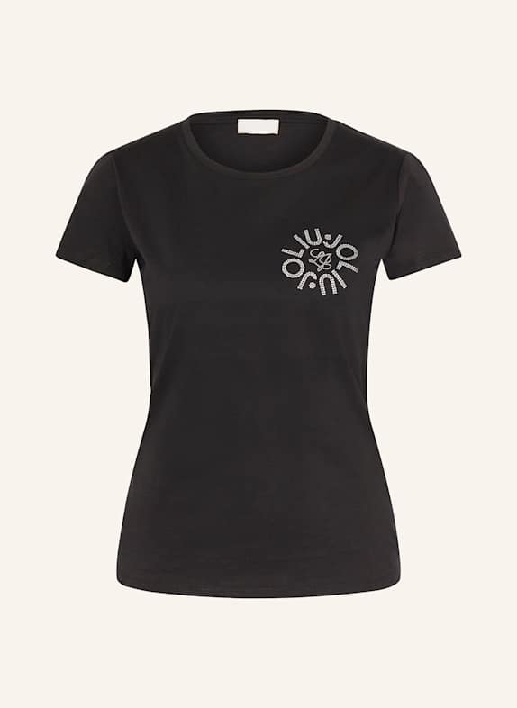 LIU JO T-Shirt mit Schmucksteinen SCHWARZ
