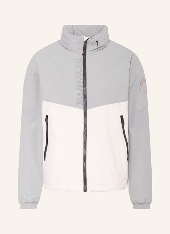 NAPAPIJRI Funktionsjacke CLAY GRAU/ WEISS