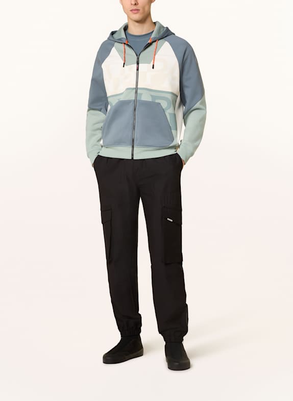 NAPAPIJRI Sweater ANGHIARI BLAUWGRIJS / LICHTGROEN / CRÈME