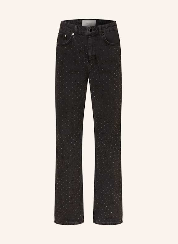 NEO NOIR Flared Jeans SIMONA mit Schmucksteinen 100 BLACK