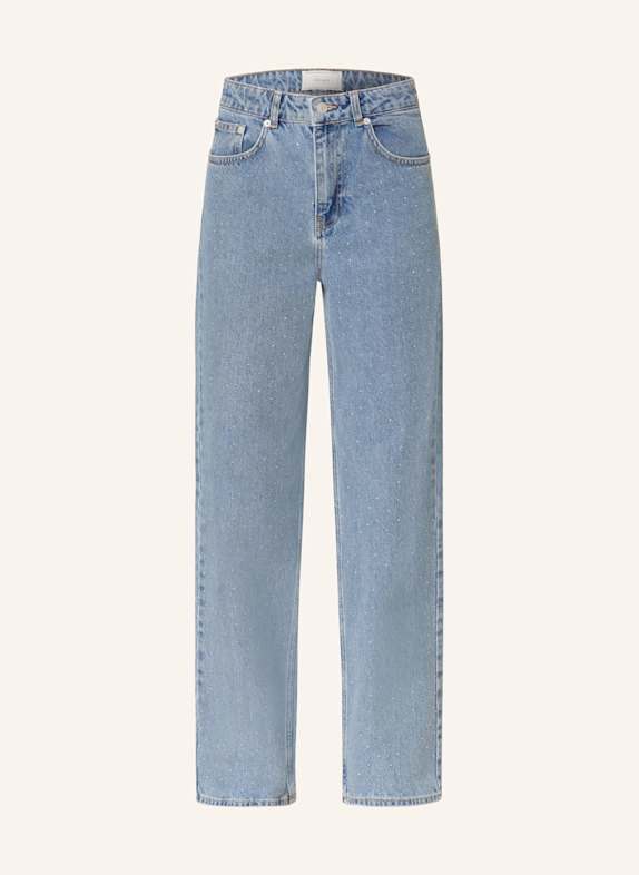NEO NOIR Flared Jeans SIMONA mit Schmucksteinen 527 Stonewash