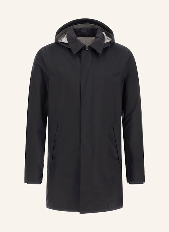 HERNO Coat with detachable hood BLACK