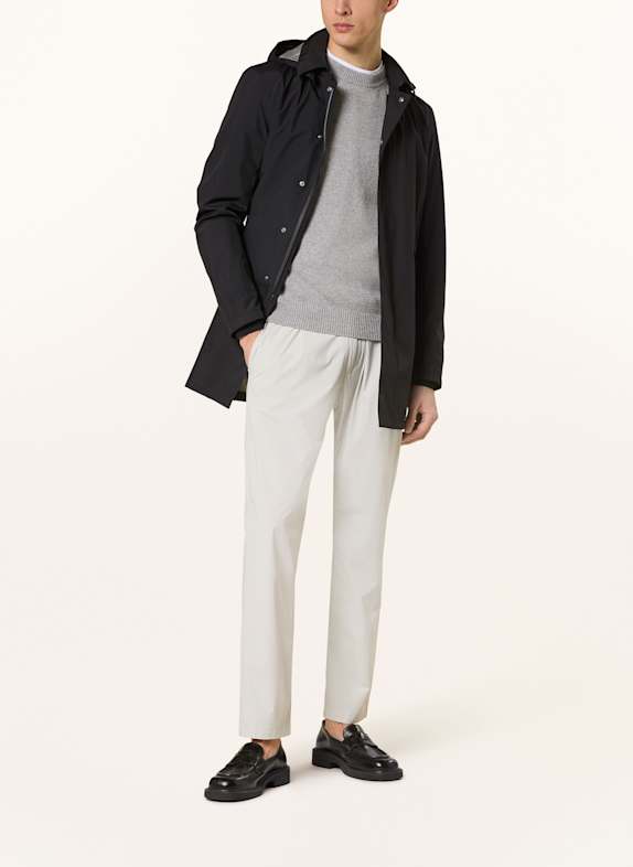 HERNO Coat with detachable hood BLACK