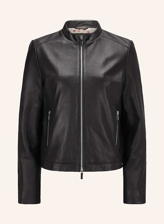 MILESTONE Lederjacke SCHWARZ