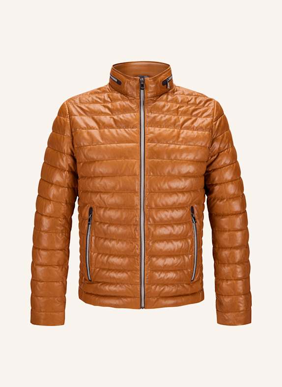 MILESTONE Steppjacke MSCORTINO aus Leder mit DUPONT™ SORONA®-Isolierung DUNKELORANGE