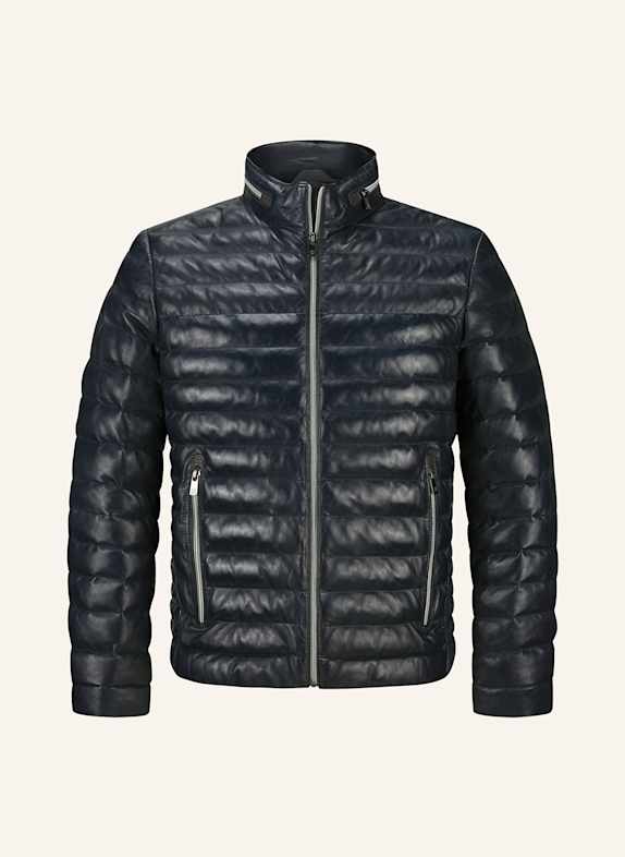 MILESTONE Steppjacke MSCORTINO aus Leder mit DUPONT™ SORONA®-Isolierung DUNKELBLAU