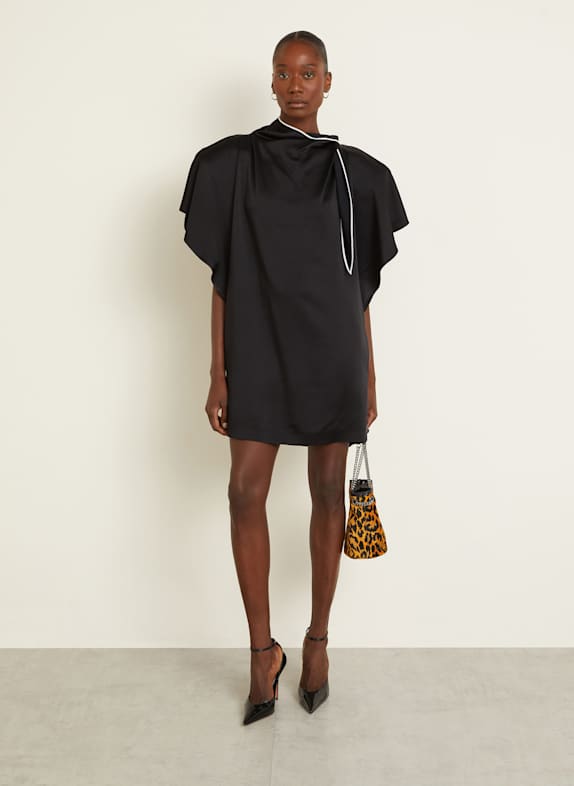 STELLA McCARTNEY Satinkleid SCHWARZ