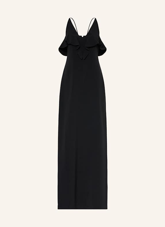 STELLA McCARTNEY Abendkleid mit Rüschen SCHWARZ