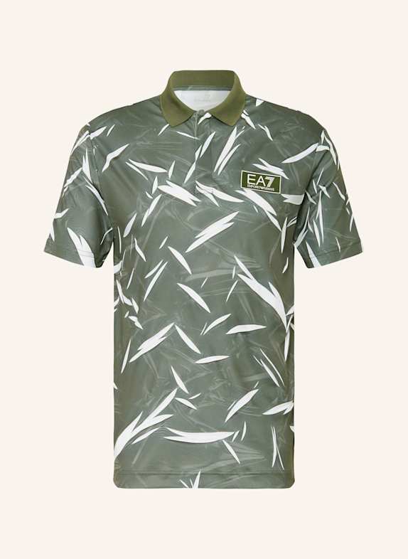 EA7 EMPORIO ARMANI Funktions-Poloshirt KHAKI/ WEISS
