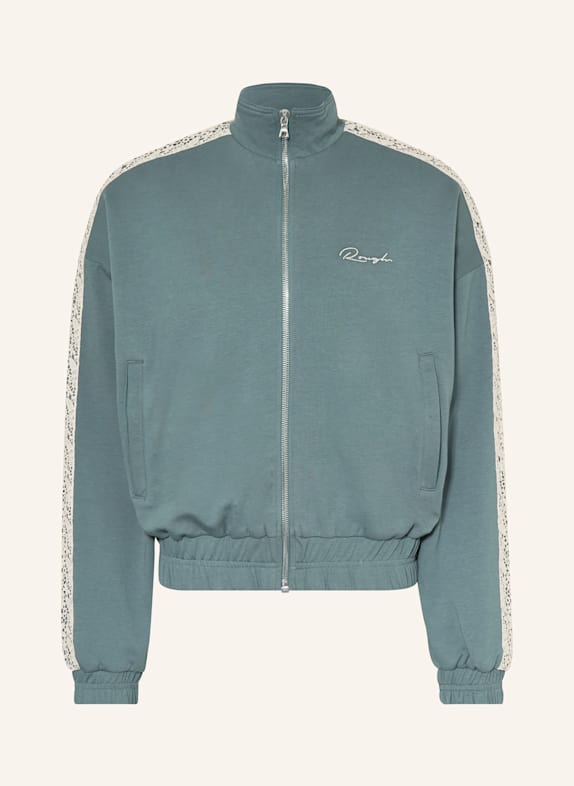 rough. Sweatjacke mit Galonstreifen PETROL