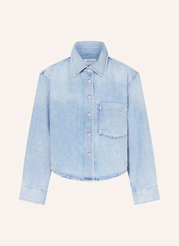 AGOLDE Cropped-Jeansbluse DAGMAR HELLBLAU