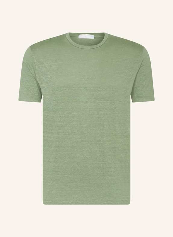 DANIELE FIESOLI T-Shirt aus Leinen DUNKELGRÜN