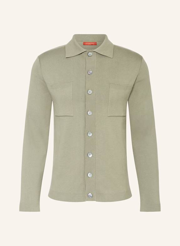 DANIELE FIESOLI Strick-Overshirt HELLGR&Uuml;N