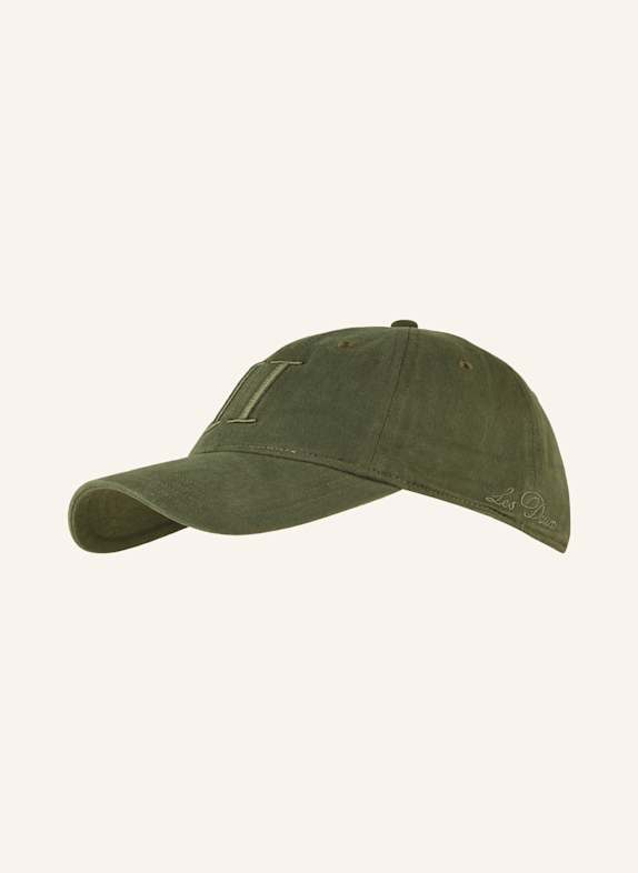 LES DEUX GUCCI KIDS LOGO-EMBROIDERED BASEBALL CAP OLIVE