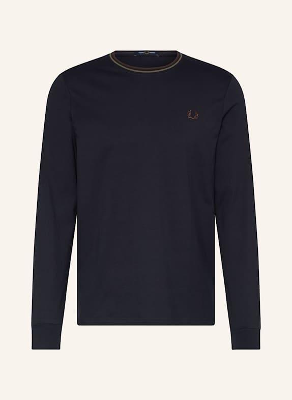 FRED PERRY Longsleeve DUNKELBLAU