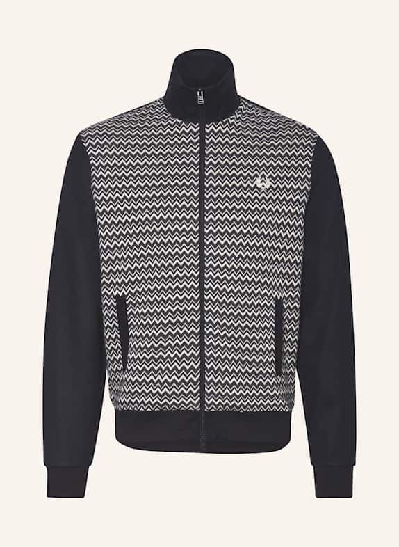 FRED PERRY Kurtka z mieszanki materiałów GRANATOWY/ JASNOCZARY