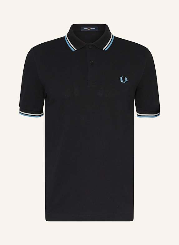 FRED PERRY Piqué-Poloshirt SCHWARZ/ BLAU/ ECRU