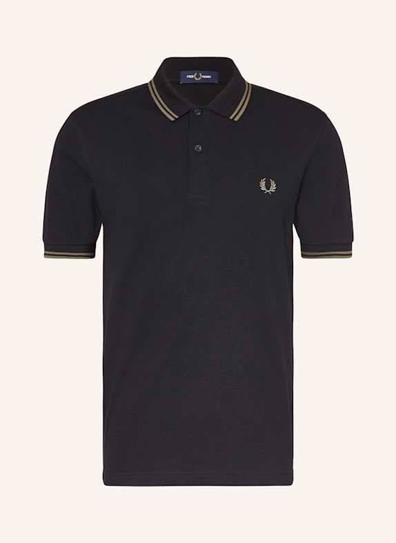 FRED PERRY Piqué-Poloshirt SCHWARZ